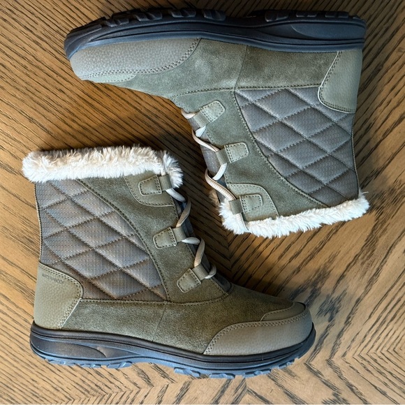 Women’s COLUMBIA Ice Maiden Shorty green winter boots- Size 8 - Picture 3 of 9